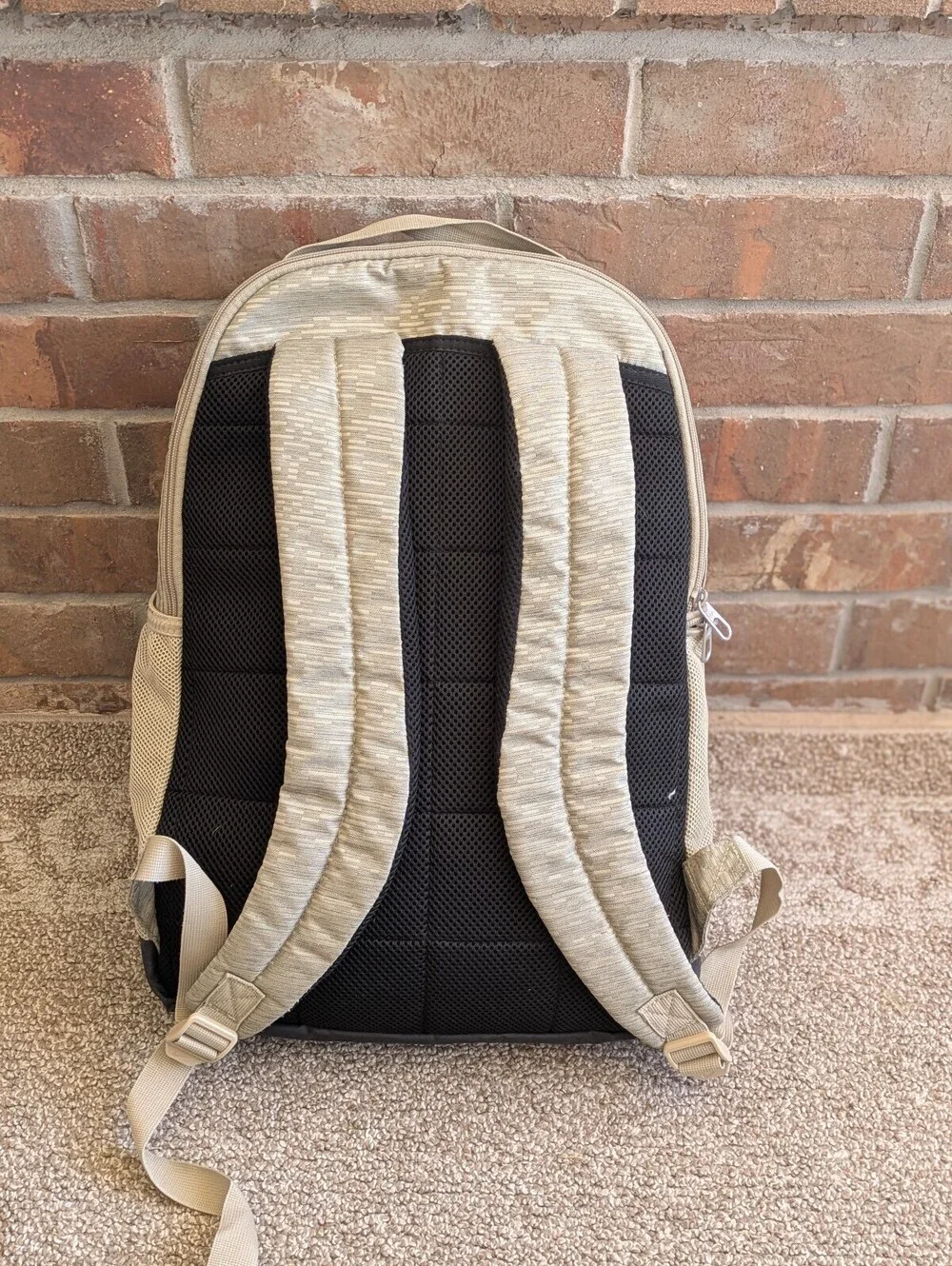 Nike Brasilia 9.5 Training Backpack Beige Sesame Black Laptop Gym Bag DH7709 252